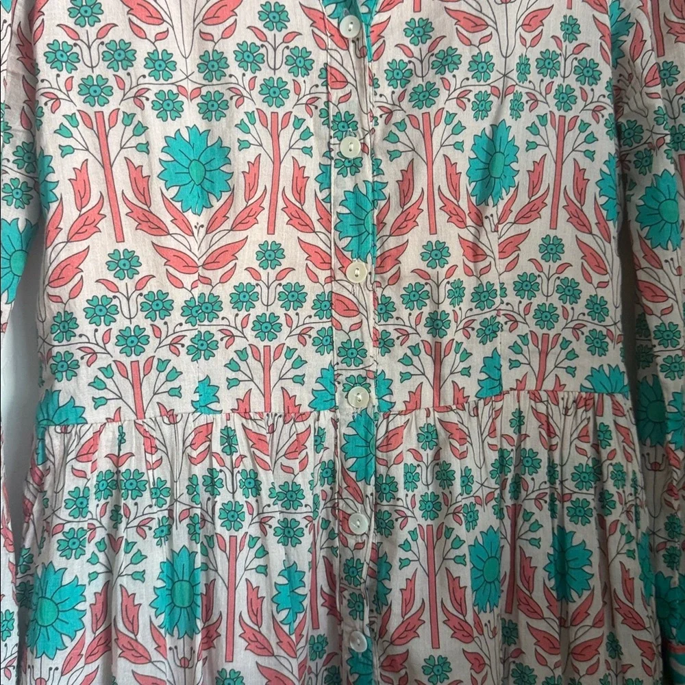 Marea By Liz Joy Flounce Shirt Dress Size S - Picture 6 of 12